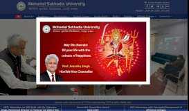 
							         Welcome to Mohanlal Sukhadia University - Udaipur								  
							    