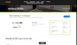 
							         Welcome to Moodle.cw.edu - Moodle @ CW: Log in to the site								  
							    