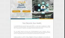 
							         Welcome to myLA HealtheRecords								  
							    