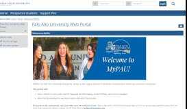 
							         Welcome to MyPAU - Main View | Home | Palo Alto University ...								  
							    