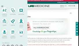 
							         Welcome to myUABMedicine - UAB Medicine								  
							    