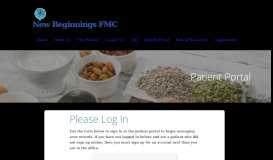 
							         Welcome to New Beginnings Functional Medicine Clinic's Patient Portal								  
							    