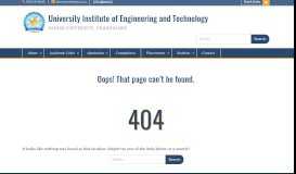 
							         Welcome to new Website – University Institute of Engineering and ...								  
							    