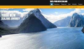 
							         Welcome to New Zealand | Official site for Tourism New Zealand								  
							    