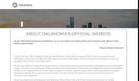 
							         Welcome to Oklahoma's Official Web Site - OK.gov								  
							    