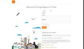 
							         Welcome to Orange Belgium IoT Portal								  
							    