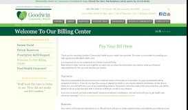 
							         Welcome to our Billing Center - Goodwin Community Health								  
							    