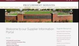 
							         Welcome to our Supplier Information Portal | Procurement Services								  
							    