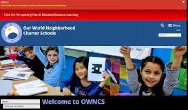
							         Welcome to OWNCS | Our World Neighborhood Charter School								  
							    