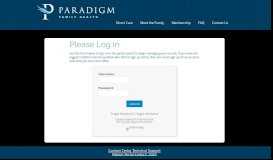 
							         Welcome to Paradigm Family Health's Patient Portal								  
							    