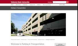 
							         Welcome to Parking & Transportation - Valdosta State University								  
							    