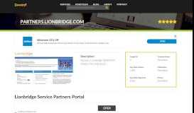 
							         Welcome to Partners.lionbridge.com - Lionbridge Service Partners Portal								  
							    