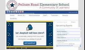 
							         Welcome to Pelham Road Elementary School!								  
							    