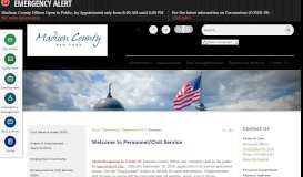 
							         Welcome to Personnel/Civil Service | Madison County, NY								  
							    