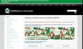 
							         Welcome to Pirate Central | STUDENT CENTER | Peninsula College								  
							    