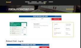 
							         Welcome to Portal.patientfirst.com - Patient First - Log in								  
							    
