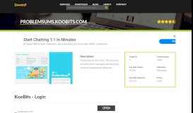 
							         Welcome to Problemsums.koobits.com - KooBits - Login								  
							    