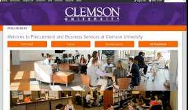 
							         Welcome to Procurement and Business Services at Clemson ...								  
							    