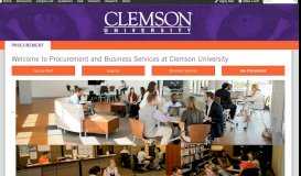 
							         Welcome to Procurement and Business Services at Clemson University								  
							    