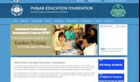 
							         Welcome To Punjab Education Foundation								  
							    