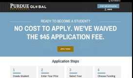 
							         Welcome to Purdue Global's Enrollment Application | Purdue ...								  
							    