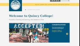 
							         Welcome to Quincy College! | Quincy College								  
							    