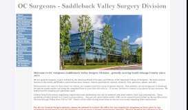 
							         Welcome to Saddleback Valley Surgical Medical Group								  
							    