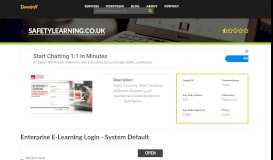 
							         Welcome to Safetylearning.co.uk - Enterprise E-Learning Login								  
							    