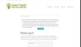 
							         Welcome to Sanctuary Functional Medicine's Patient Portal								  
							    