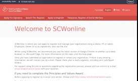 
							         Welcome to SCWonline · SCW Portal								  
							    