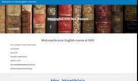 
							         Welcome to SHS English with Mrs. Monthie - Google Sites								  
							    