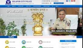 
							         Welcome to Solapur Police Website								  
							    