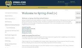 
							         Welcome to Spring-Ford [+] - Spring-Ford Area School District								  
							    