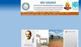 
							         WELCOME TO SRI VASAVI INSTITUTE OF ENGINEERING ...								  
							    