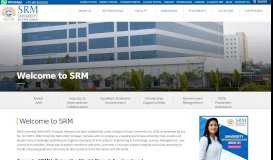 
							         Welcome to SRM - SRM University								  
							    