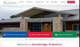 
							         Welcome to Stonebridge Pediatrics | Stonebridge Pediatrics								  
							    