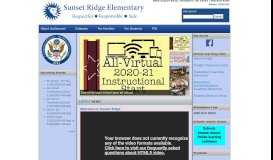 
							         Welcome to Sunset Ridge Elementary School | Sunset Ridge ...								  
							    