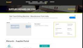 
							         Welcome to Supplier.menard-inc.com - Menards – Supplier Portal								  
							    