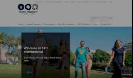 
							         Welcome To TAU International | mobile | Tel Aviv University								  
							    