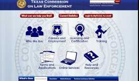 
							         Welcome to Texas Commission on Law Enforcement | Texas ...								  
							    