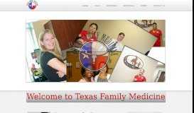
							         Welcome To Texas Family Medicine								  
							    