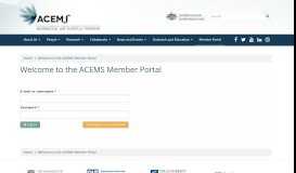
							         Welcome to the ACEMS Member Portal | ARC Centre of Excellence for ...								  
							    