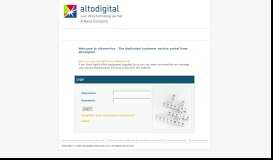 
							         Welcome to the Altodigital Service Portal								  
							    