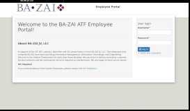 
							         Welcome to the BA-ZAI ATF Employee Portal! | Employee Portal								  
							    