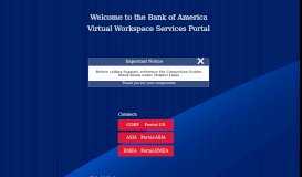 
							         Welcome to the Bank of America Virtual Workspace Services ...								  
							    
