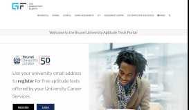 
							         Welcome to the Brunel University Aptitude Tests Portal - Graduates First								  
							    