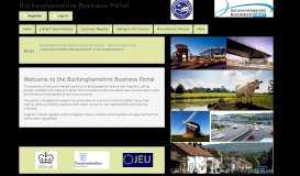 
							         Welcome to the Buckinghamshire Business Portal								  
							    