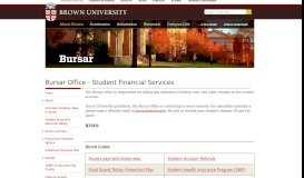 
							         Welcome to the Bursar's Office Web Site | Bursar ... - Brown University								  
							    