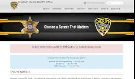 
							         Welcome to the Chatham County Sheriff's Office								  
							    