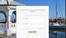 
							         Welcome to the City of Corpus Christi Online Payment								  
							    